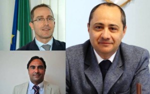 In alto Aurilio, in basso Consoli e a destra D'Amore