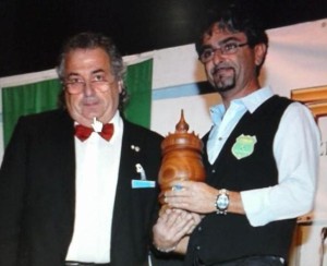Giuseppe Gozzo durante la premiazione