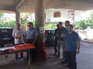 Un momento del sopralluogo
