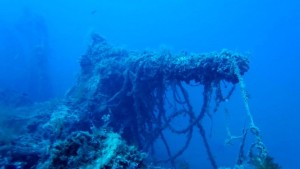 Il cannone di poppa del Veniero