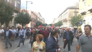 La manifestazione dei forestali