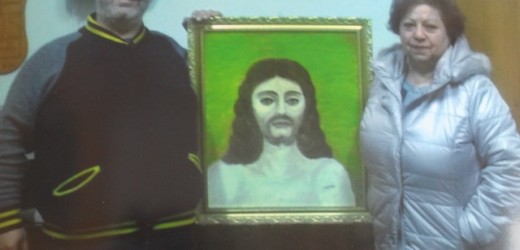 La pittrice canicattinese Silvana Mangiafico Bordonaro dona un quadro alla parrocchia di S. Metodio a Siracusa