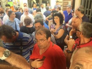 La protesta dei lavoratori