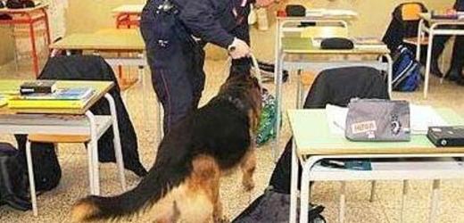Controlli  dei carabinieri con cani antidroga nelle scuole di Siracusa