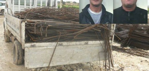 Approfittano della pioggia per rubare ferro in un cantiere della Rosolini-Modica, due gli arrestati