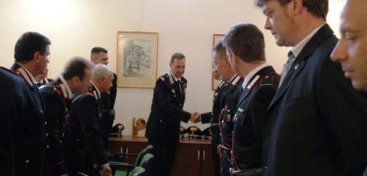 Il comandante della legione Carabinieri “Sicilia, Riccardo Galletta, ieri in visita ad Agnone Bagni e Noto