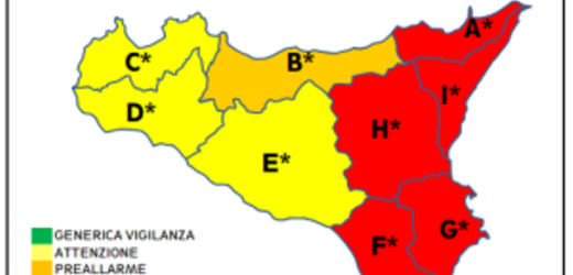 Allerta meteo con piogge alluvionali nella Sicilia orientale per lunedì 2 novembre. Scuole e cimiteri chiusi a Siracusa