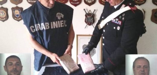 Sono sospettati di aver consegnato oltre 2,2 kg di droga, arrestati dai Carabinieri due siracusani di 40 e 55 anni
