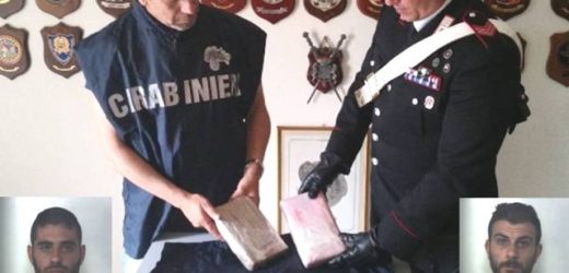 Arrestati dai Carabinieri due insospettabili giovani siracusani, trasportavano oltre 2 kg di cocaina