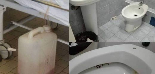 Un bidone per il drenaggio in un reparto dell’Umberto I a Siracusa e sporcizia, la denuncia su FB ripresa da Gennuso